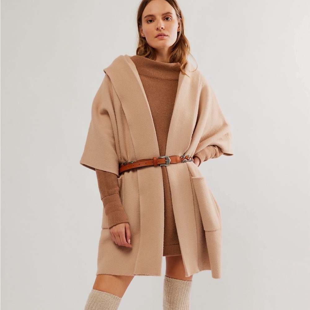 Free People All I Need Cozy Hooded Duster